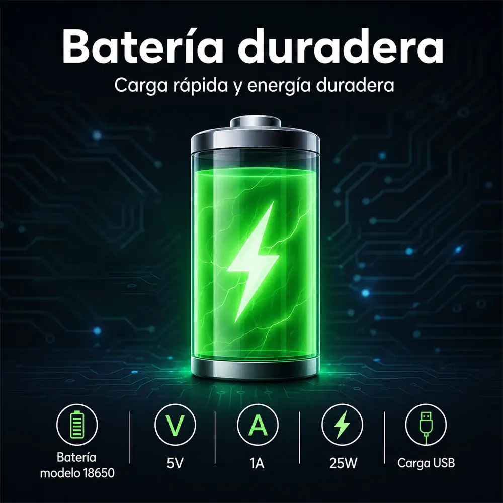 Batería recargable USB 5V 1A para cepillo eléctrico de limpieza