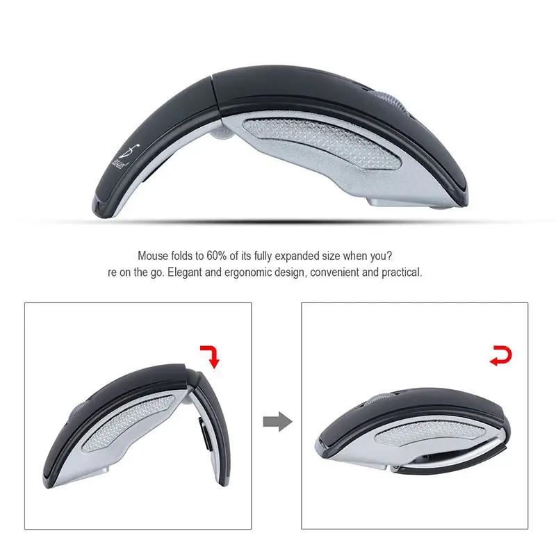 Mouse Inalámbrico Plegable Wireless Abatible Dpi 1200