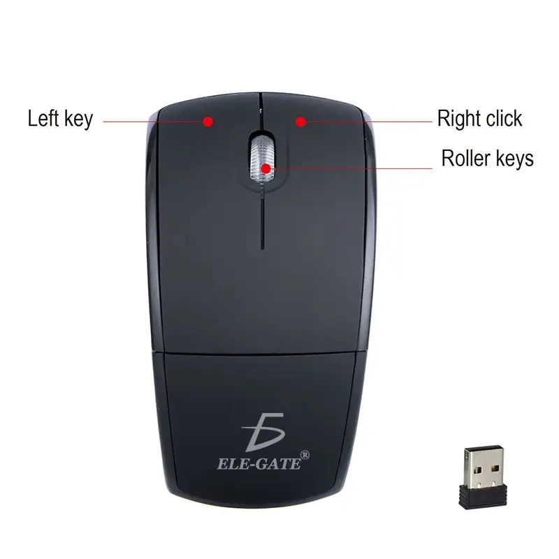 Mouse Inalámbrico Plegable Wireless Abatible Dpi 1200