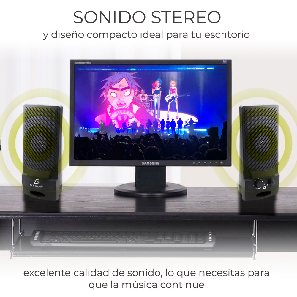 bocina para pc entra con usb y 3.5