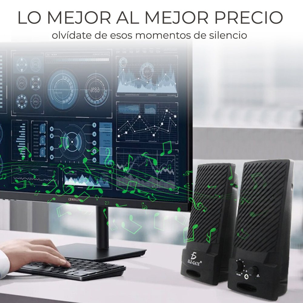 bocina para pc entra con usb y 3.5