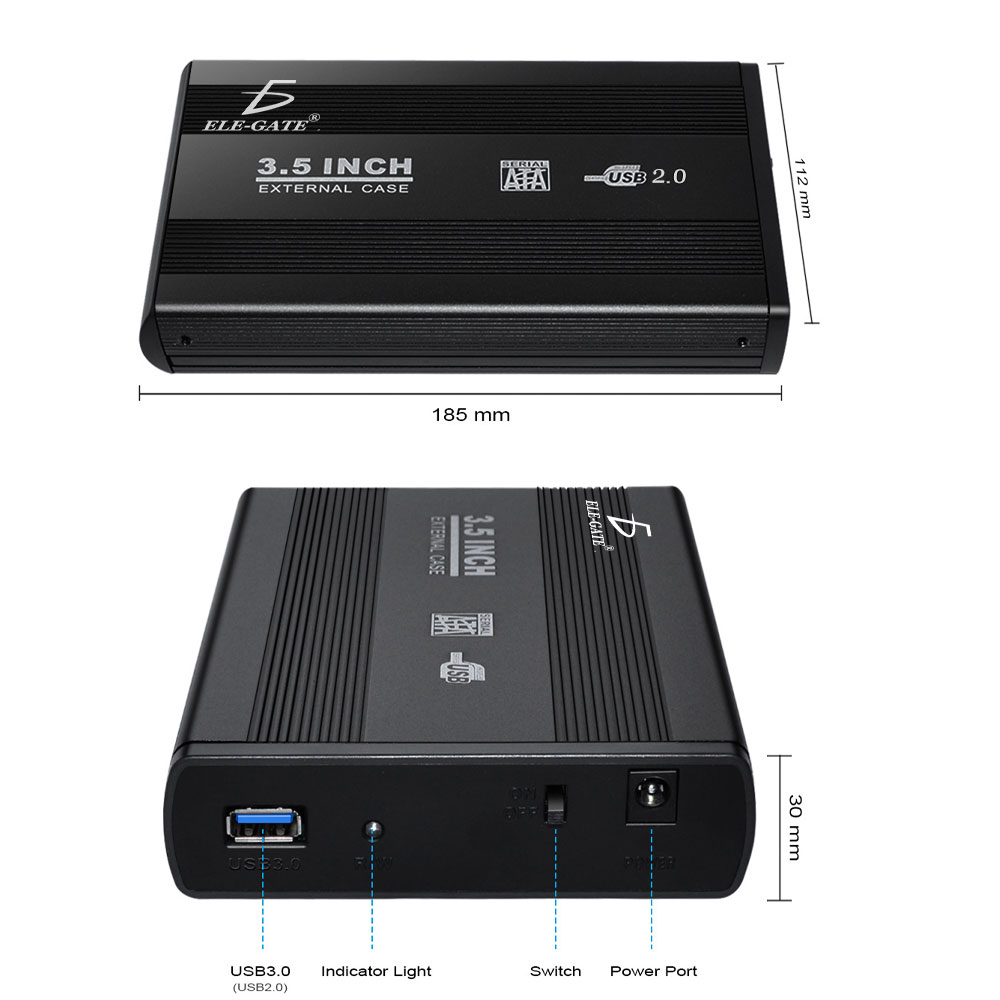 Gabinete Case Disco Duro Sata 3.5 USB Externo Pc