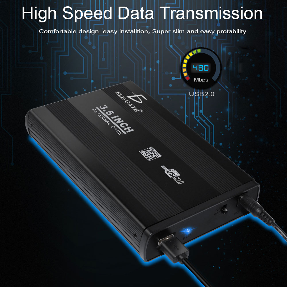 Gabinete Case Disco Duro Sata 3.5 USB Externo Pc