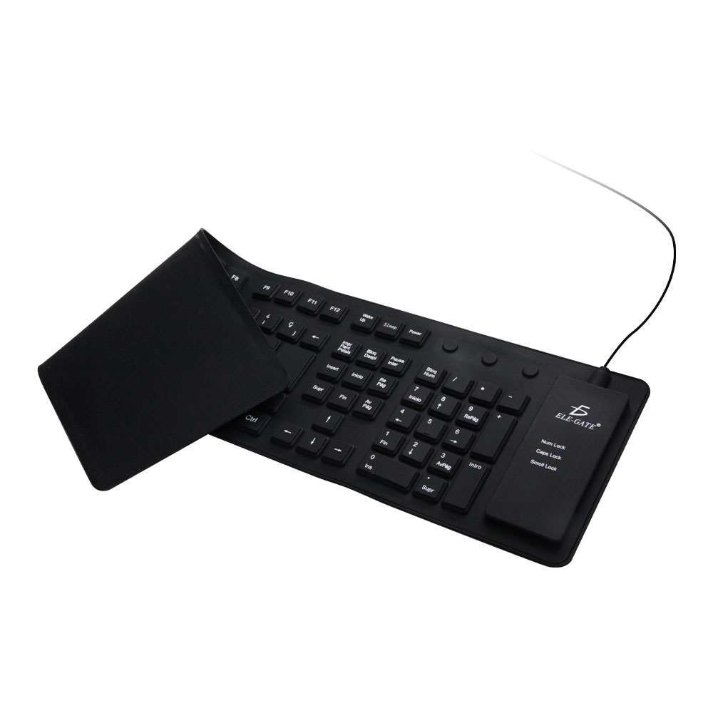 Teclado Alambrico Flexible Usb Pc Laptop Contra Agua CON NUMERICO