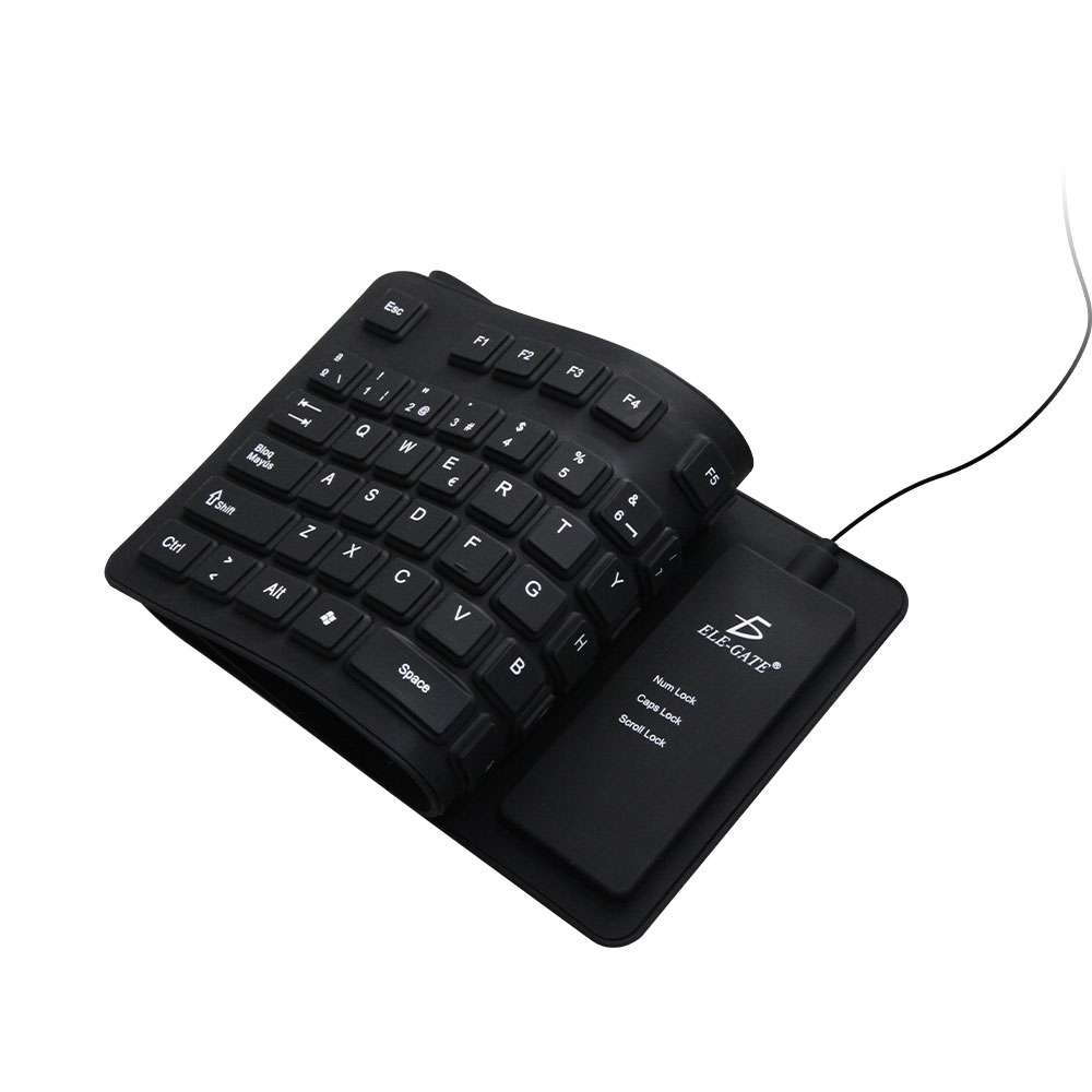 Teclado Alambrico Flexible Usb Pc Laptop Contra Agua CON NUMERICO