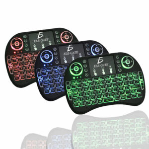 Mini Teclado Español Inalambrico Bluetooth Iluminado Usb Recargable Con TouchPad 2 en 1