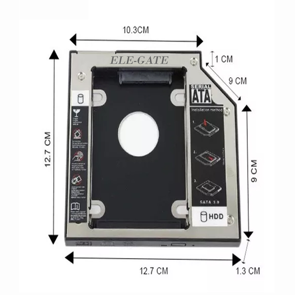 Adaptador Caddy Disco Duro Sata 2.5 Laptop 9.5mm - Image 3