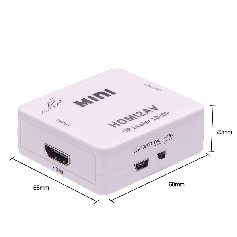 Adaptador Convertidor Hdmi A Rca 1080p Tv Av Audio