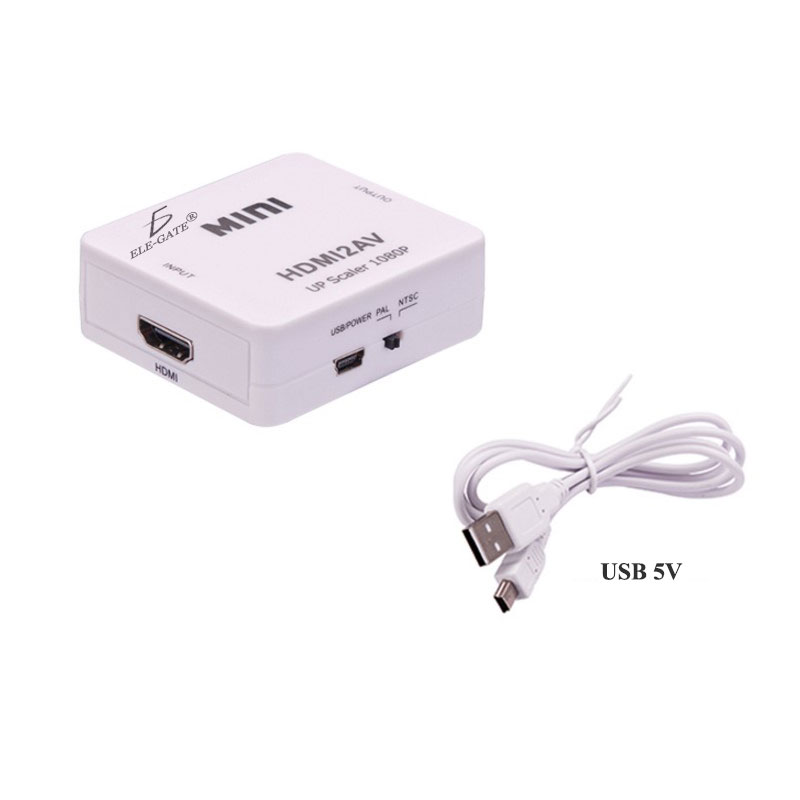 Adaptador Convertidor Hdmi A Rca 1080p Tv Av Audio