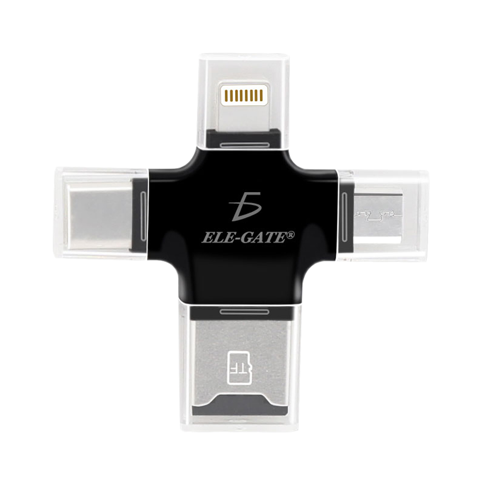 Adaptador Lighting Otg Lector Type-c Micro USB 4 en 1 - Image 3