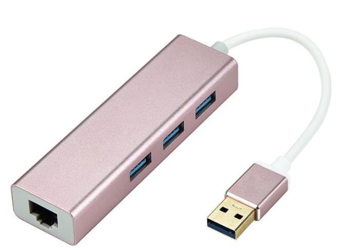 Hub 3.0 Usb Rj45 1000Mbps Ethernet Compatible Mac Pc