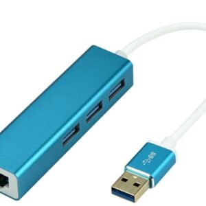 Hub 3.0 Usb Rj45 1000Mbps Ethernet Compatible Mac Pc