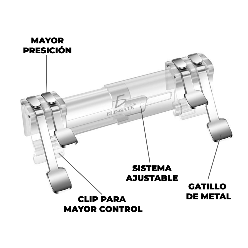Pubg Gatillos L1 R1 Metal Botones Android K9 - Image 3