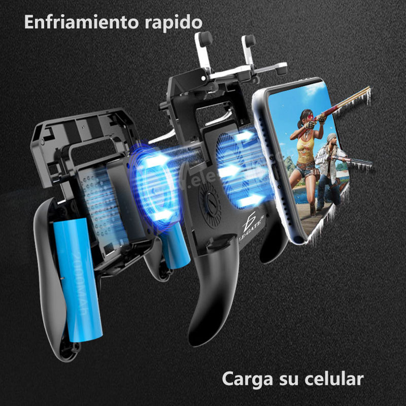 Gatillos L1r1 Control Celular Powerbank Ventilador