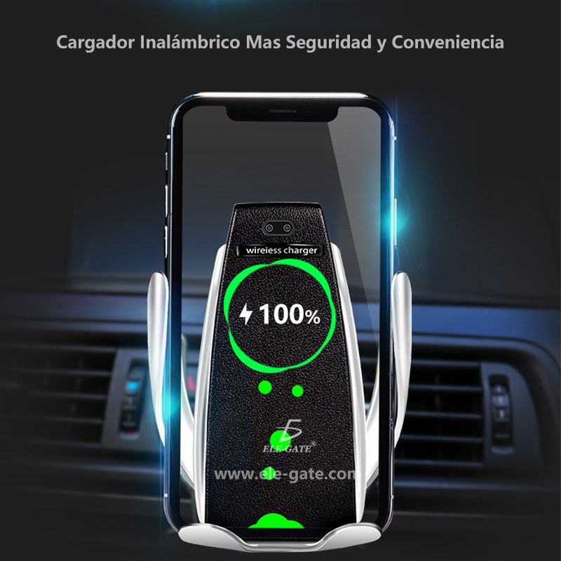 Cargador auto Inalámbrico rapida iPhone Huawei Samsung 10w