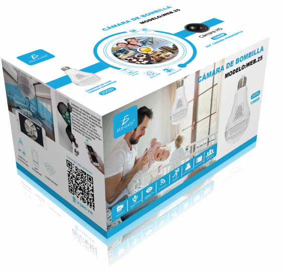 Camara Espia Ip Wifi Foco 360 Vision Panoramic - Image 5