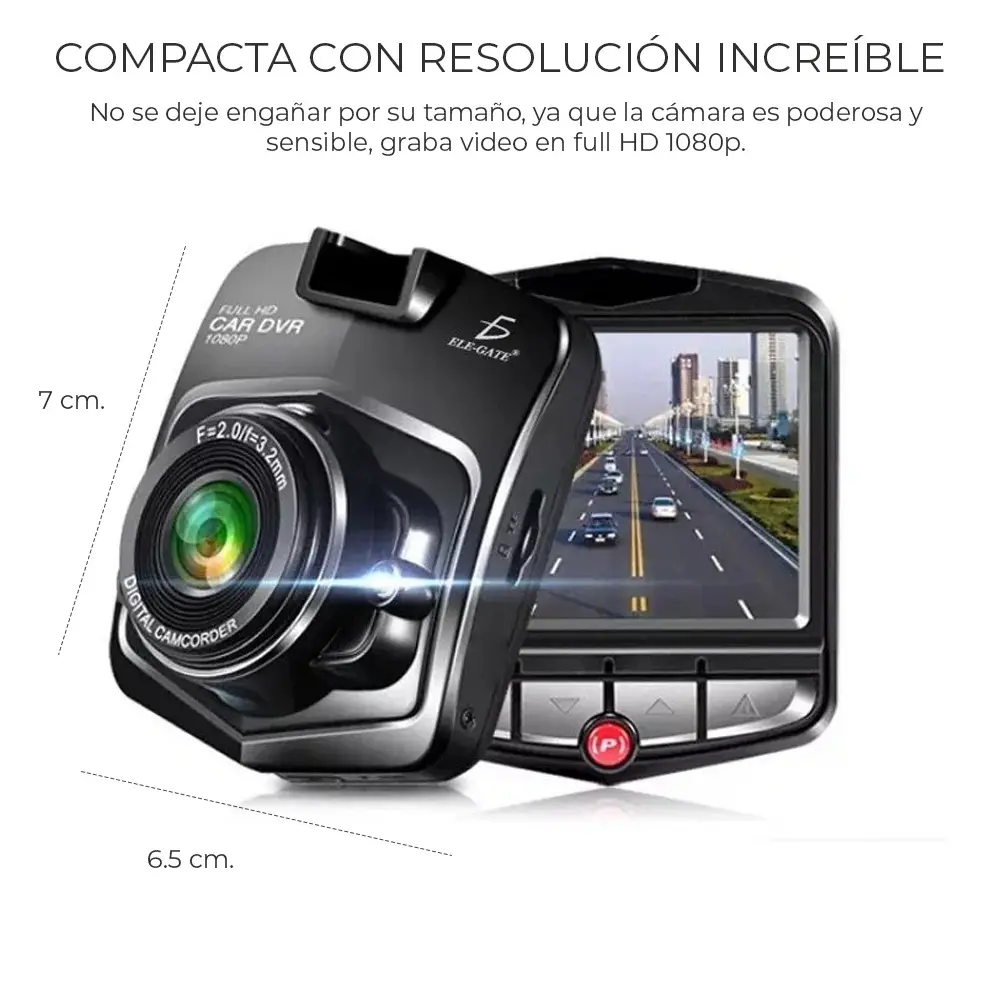 Cámara Seguridad Para Auto Carro Sensor Movimiento Full Hd - Imagen 3