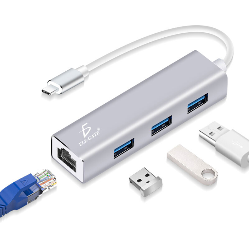 Adaptador HUB Usb Type C 3.1 Ethernet RJ45 Gigabit