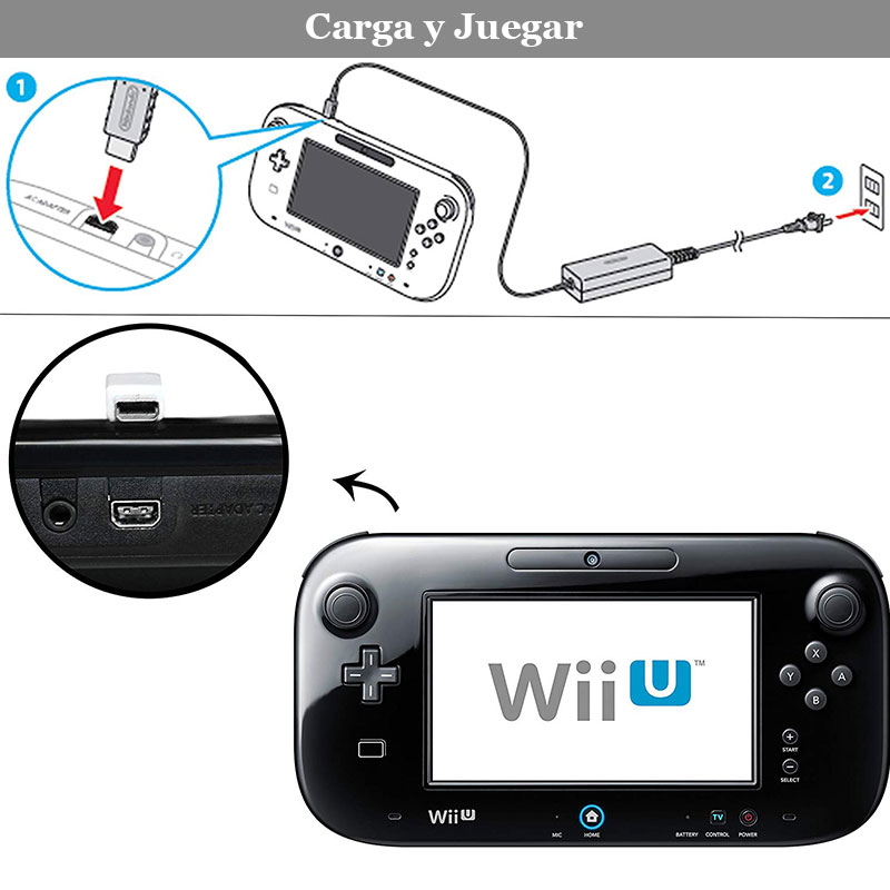 Adaptador Corriente Nintendo Wii U Gamepad Fuente Cargador