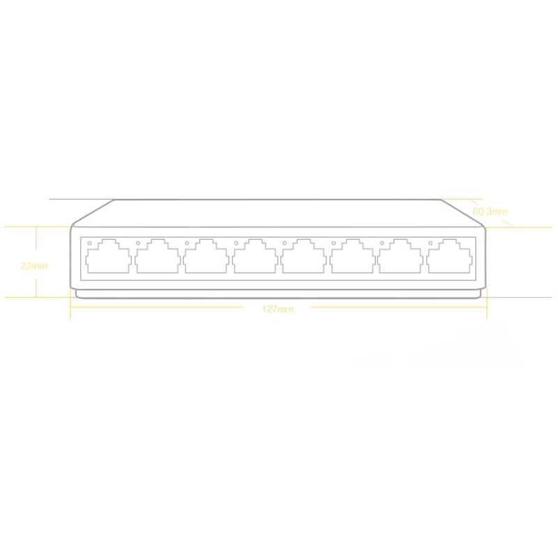 Hub Internet Switch Ethernet Rj45 8 Puertos Red 100M