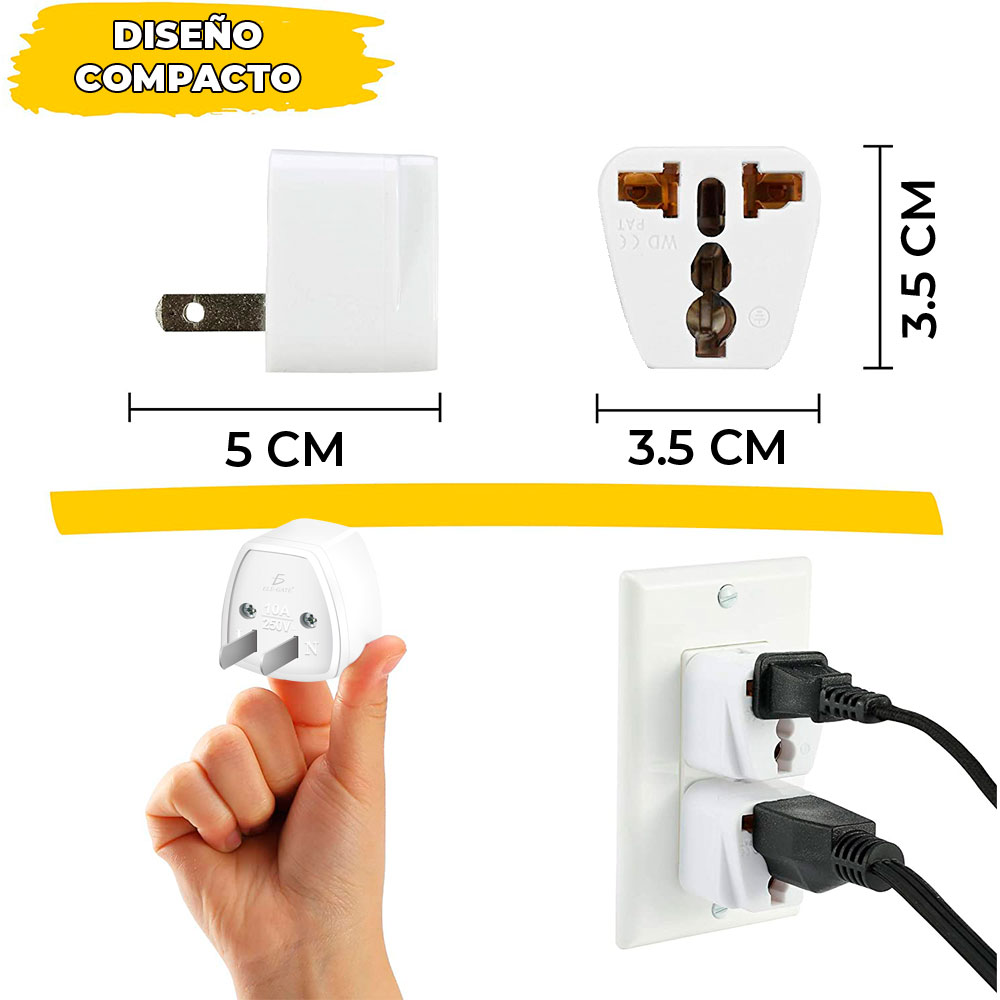 Adaptador De Corriente Internacional Enchufe Universal Viaje - Image 2