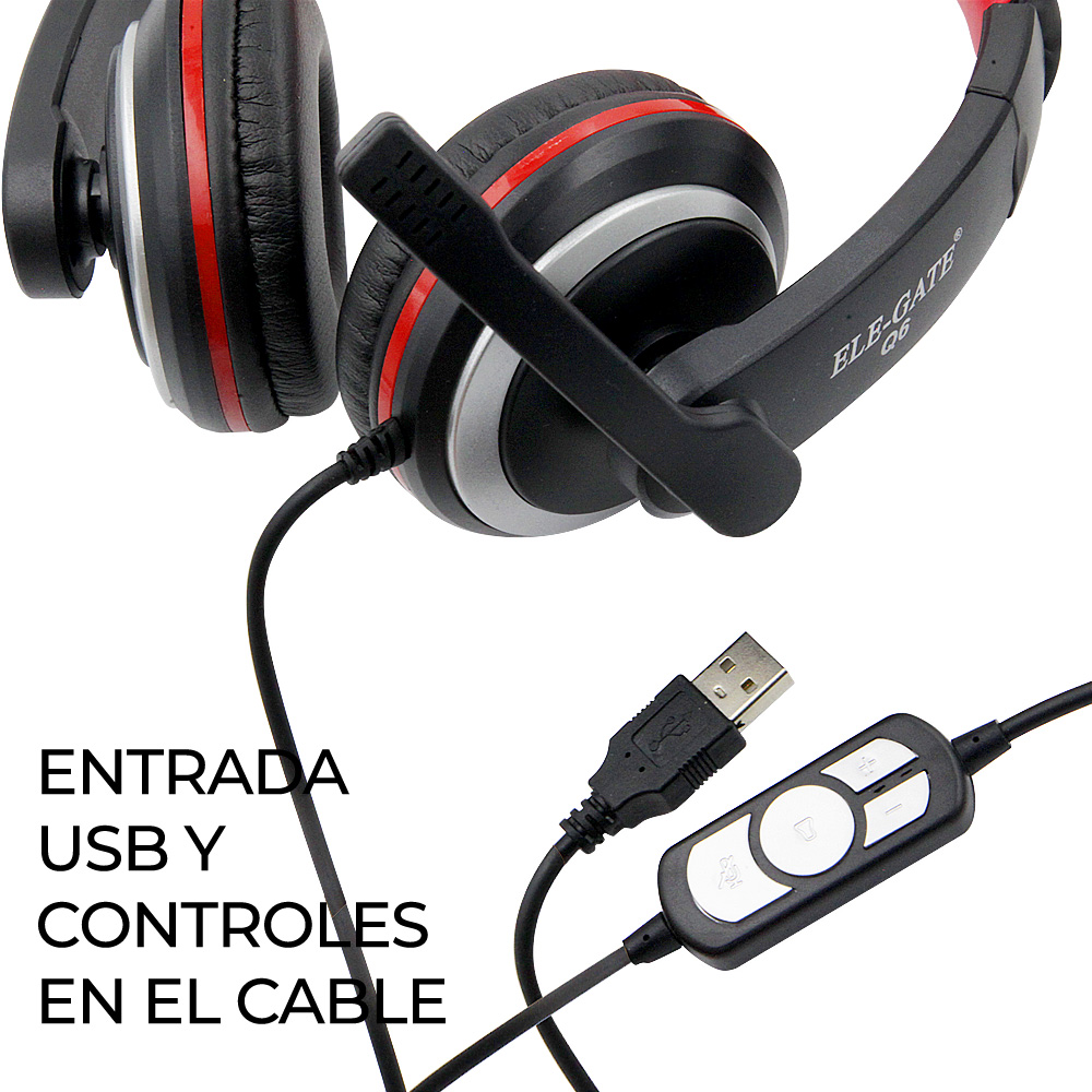 Audifonos Diadema Gamer Usb Audio Xbox 360 Pc Ps4 Q6