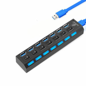 Hub Usb 3.0 Alta Velocidad 4 Puertos Multipuerto Switch Led