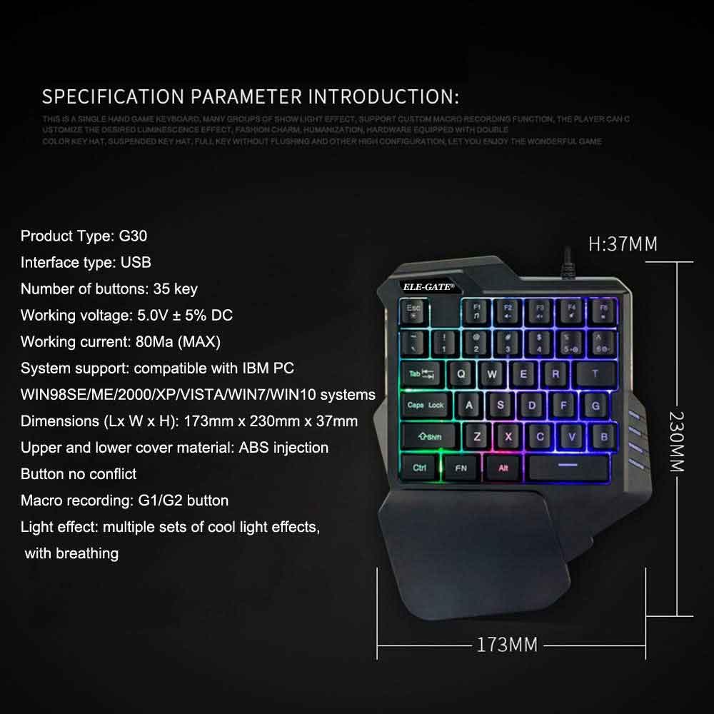Teclado Gamer Alámbrico Iluminado Para Video juegos