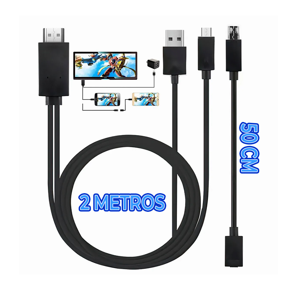 Cable Mhl Entrada Micro USB Salida HDMI Celular Android - Image 4