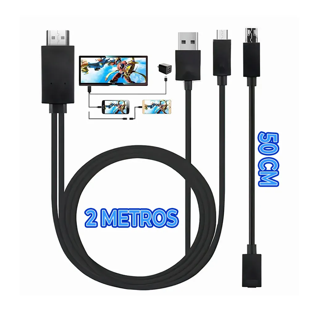 Cable Mhl Entrada Micro USB Salida HDMI Celular Android - Imagen 4