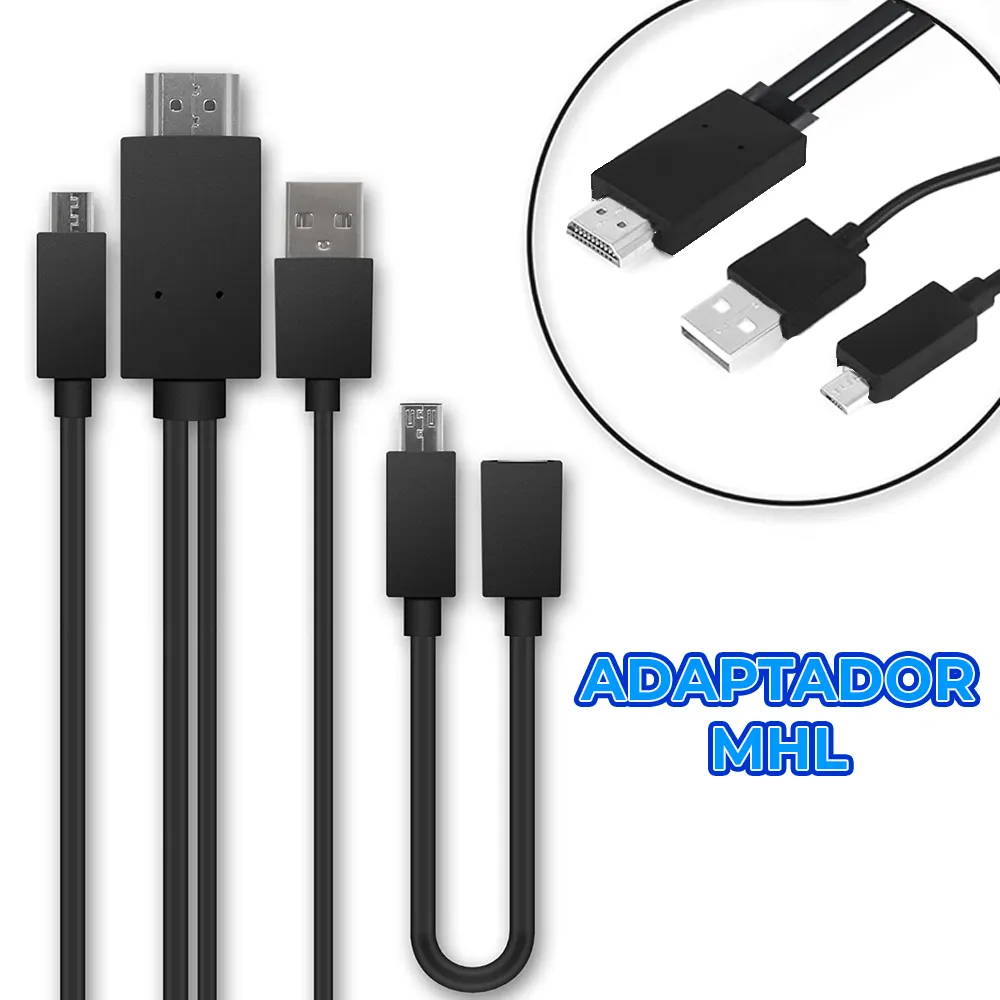 Cable Mhl Entrada Micro USB Salida HDMI Celular Android - Imagen 3