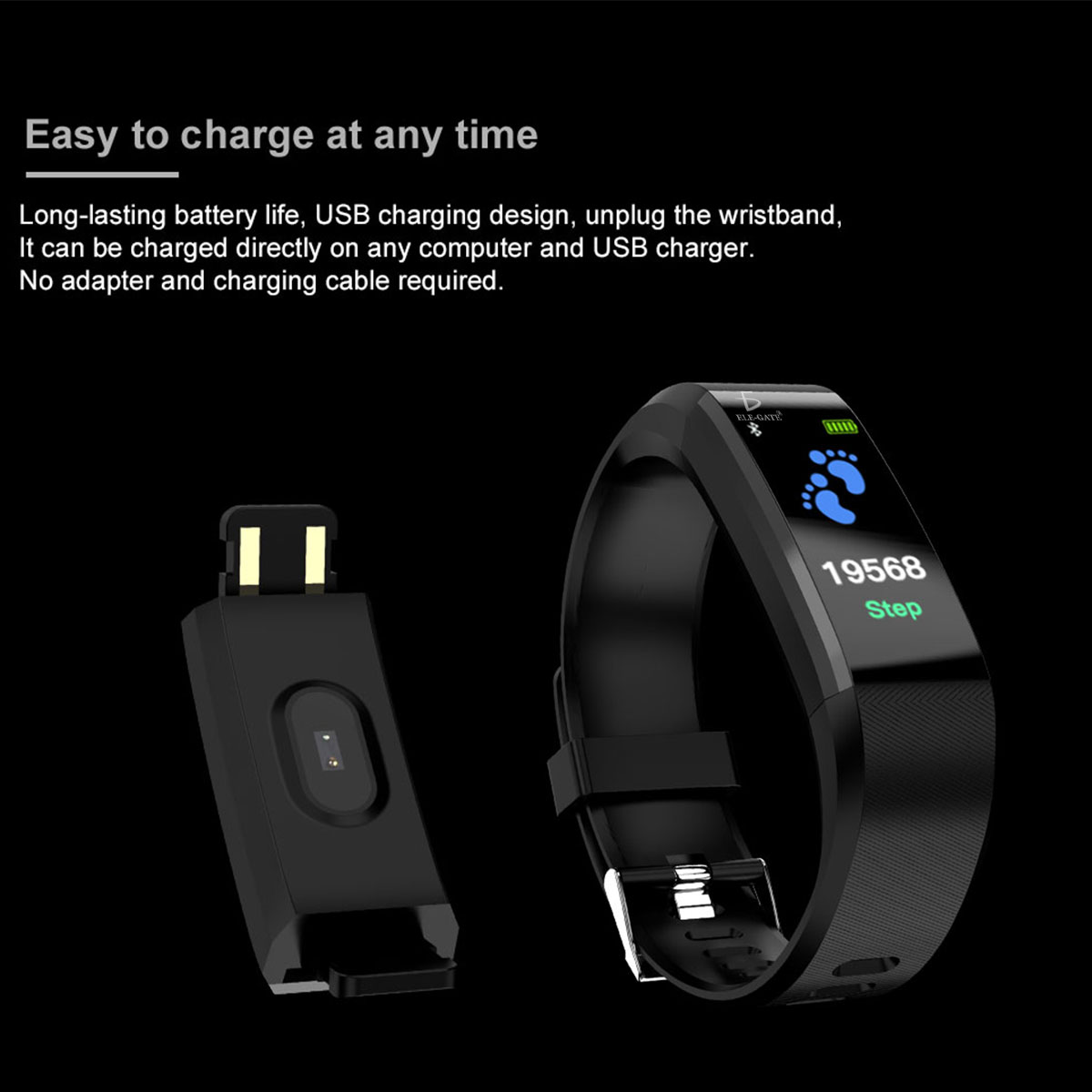 Smart Band Id115 Plus Reloj Pulsera Inteligente Sensor De Ritmo Cardíaco