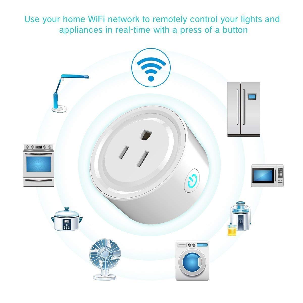 Smart Plug Wifi Contacto Inteligente App Led Socket Apagador