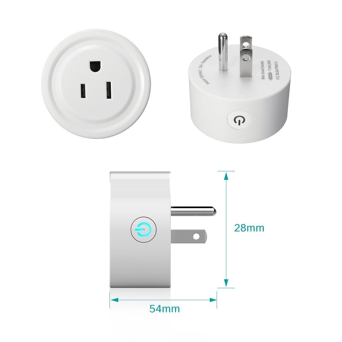 Smart Plug Wifi Contacto Inteligente App Led Socket Apagador