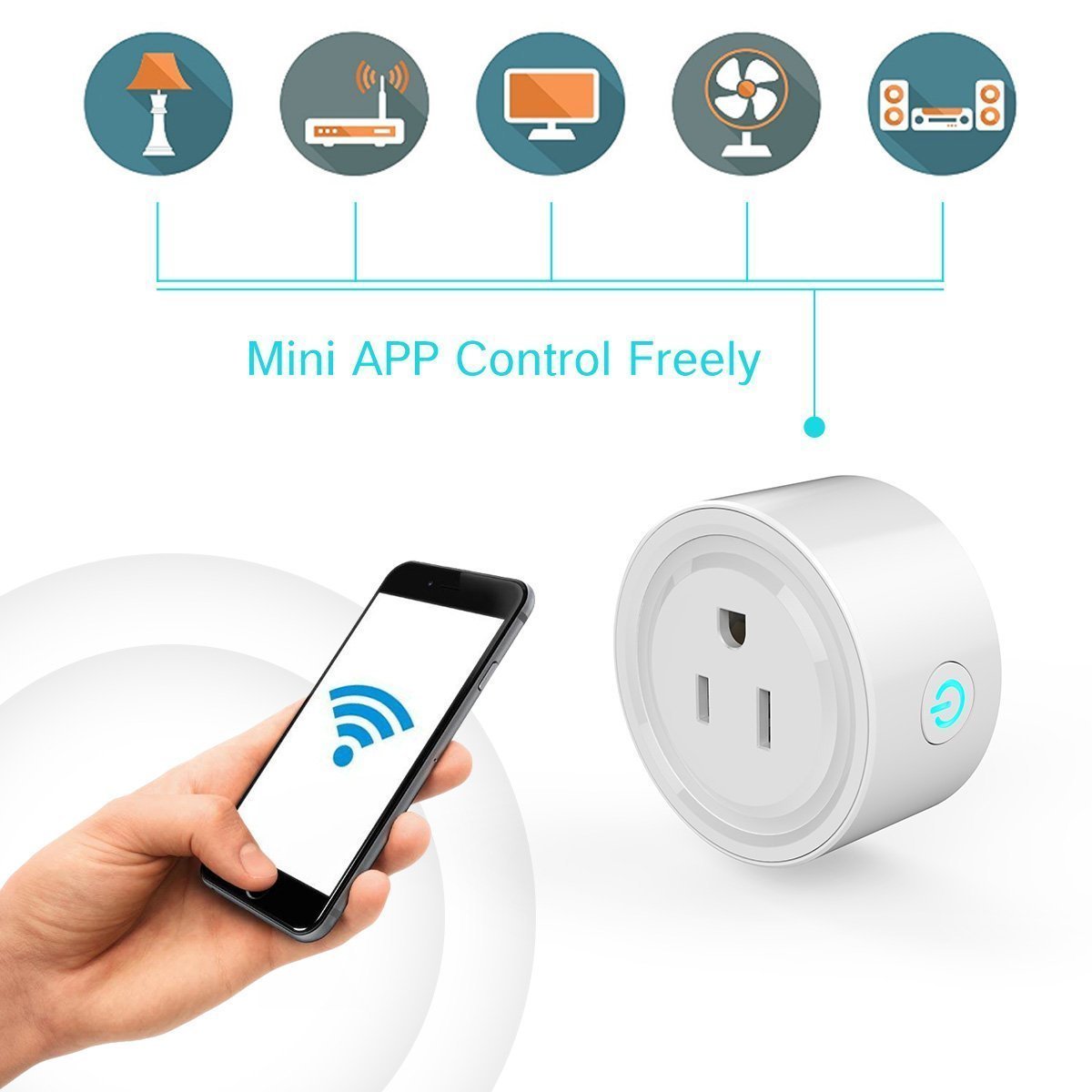 Smart Plug Wifi Contacto Inteligente App Led Socket Apagador