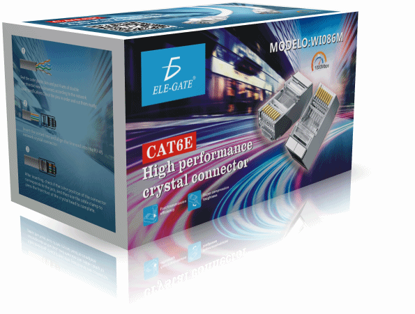 Paquete 100 Piezas Plug Conector Rj45 Cable Red Utp Cat6