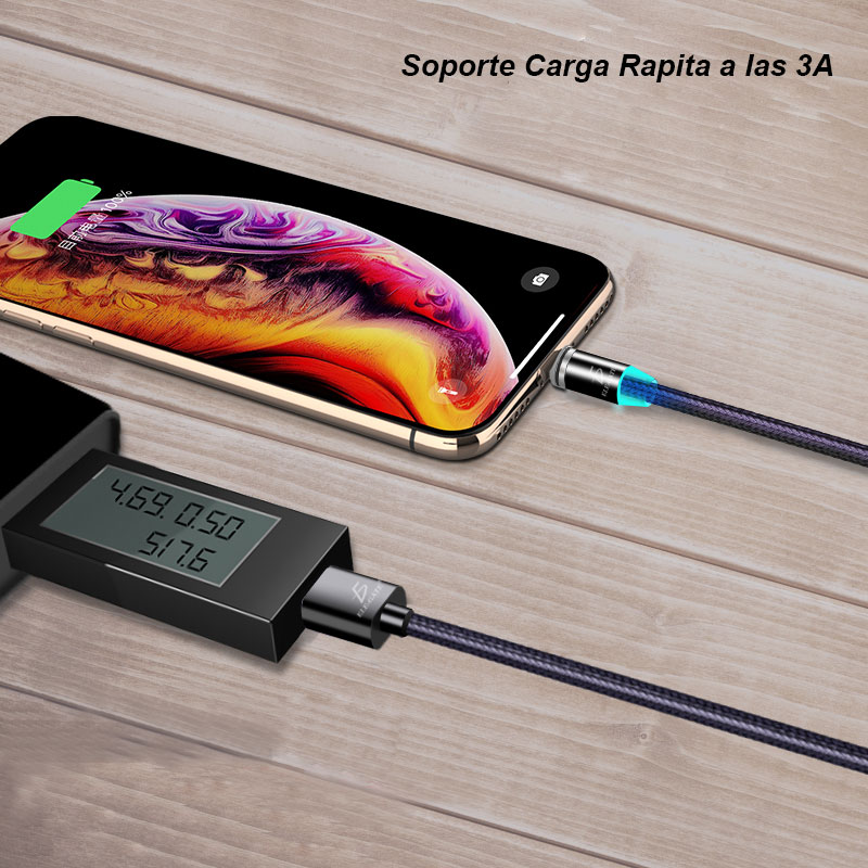 Cable Imán V8 Mirco Usb Para Celular Android Carga Rápida
