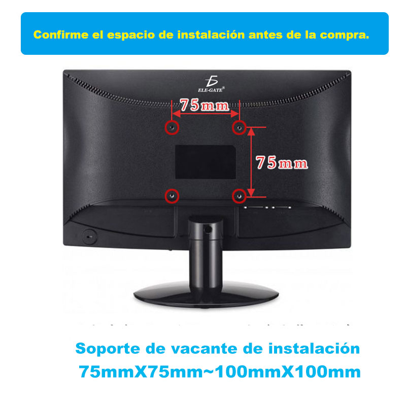 Soporte Pantalla Tv Pared Vesa 14 A 24 Pulgadas 180 grados