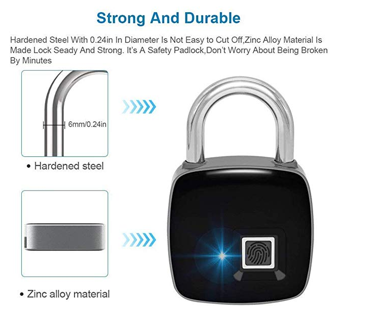 Candado Digital Con Apertura Con Huella Digital - Image 2