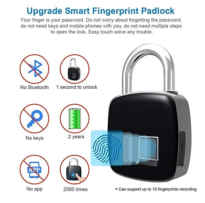 Candado Digital Con Apertura Con Huella Digital - Image 3