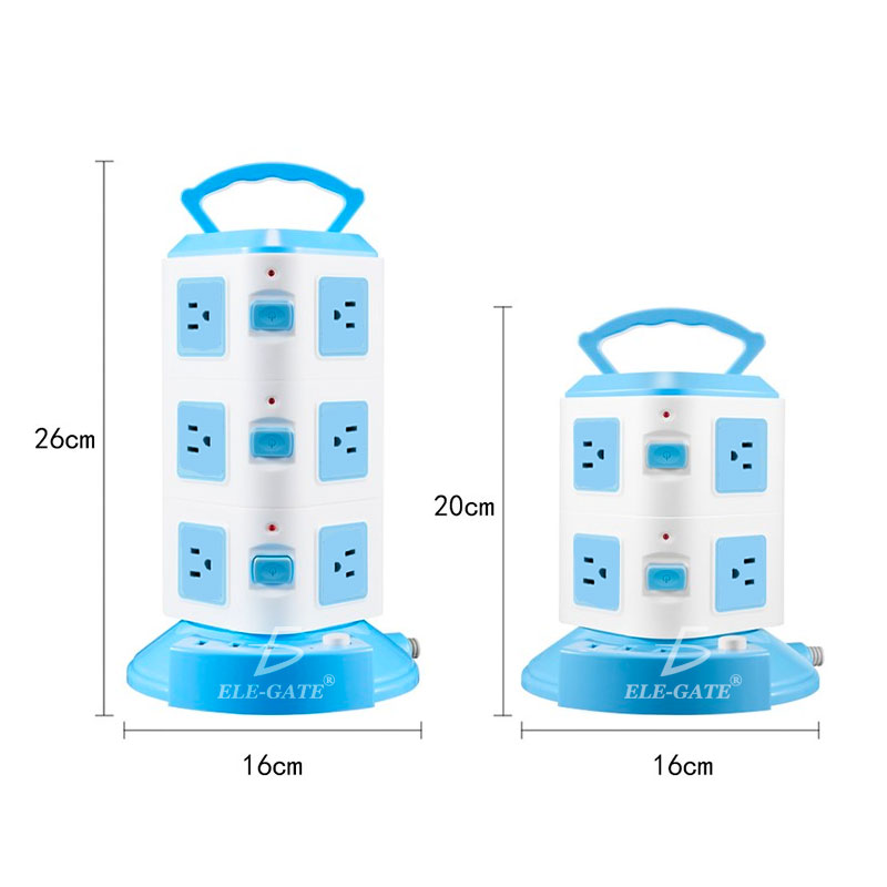 Torre Multi Contacto 3 Puertos Usb Enchufe Mexico