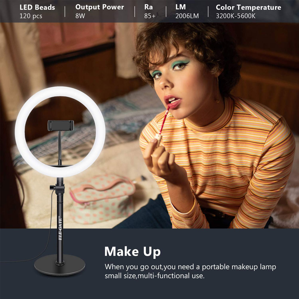 Aro Luz Anillo Led Tapa Mesa Usb 10 Pulgadas Para Smartphone