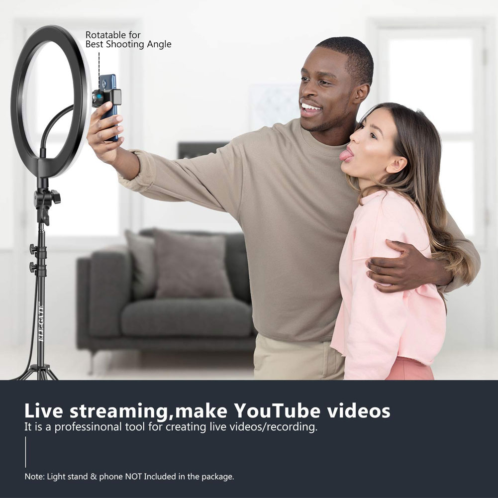 Aro Luz Anillo Led Tapa Mesa Usb 10 Pulgadas Para Smartphone