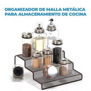 Organizador de Malla Metálica para Almacenamiento de Cocina