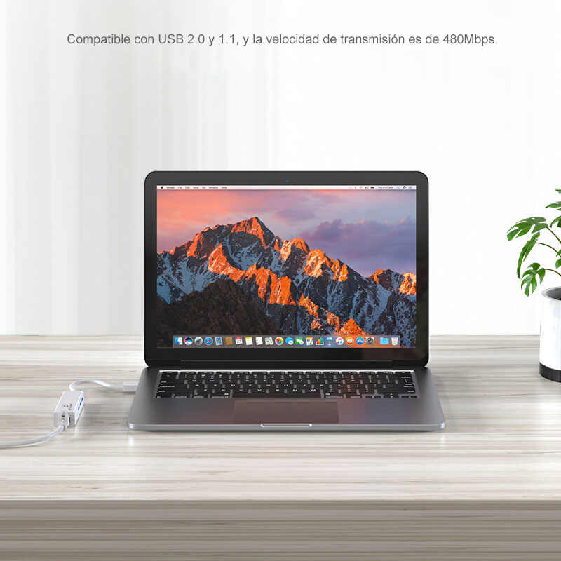 Hub 2.0 Usb Rj45 Rapito Ethernet Compatible Mac Pc 10/100m