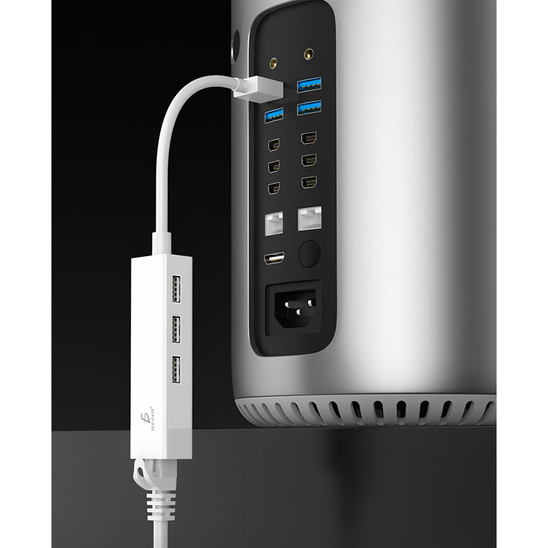 Hub 2.0 Usb Rj45 Rapito Ethernet Compatible Mac Pc 10/100m