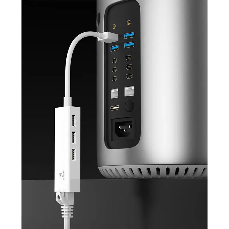 Hub 2.0 Usb Rj45 Rapito Ethernet Compatible Mac Pc 10/100m