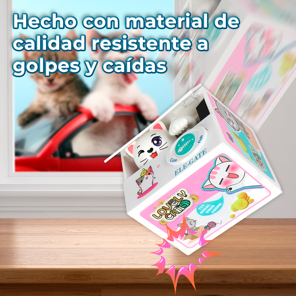 Alcancía de Juguete de Gato Roba Monedas Electrónica - Image 2
