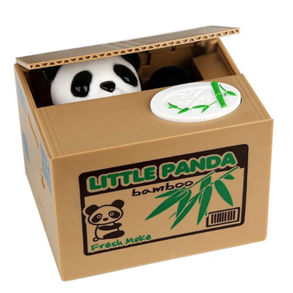 Dinero Robando Oso Ahorro Tanque Codicioso Panda Hucha