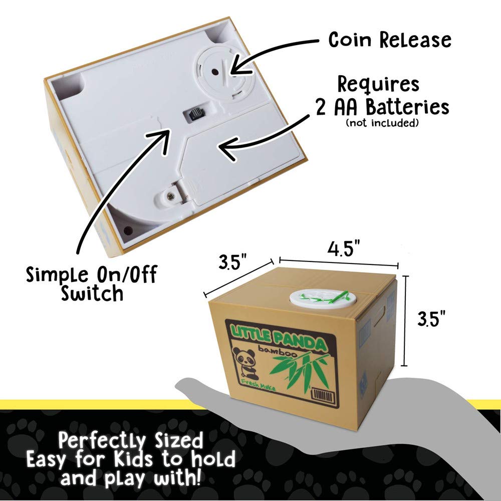 Dinero Robando Oso Ahorro Tanque Codicioso Panda Hucha